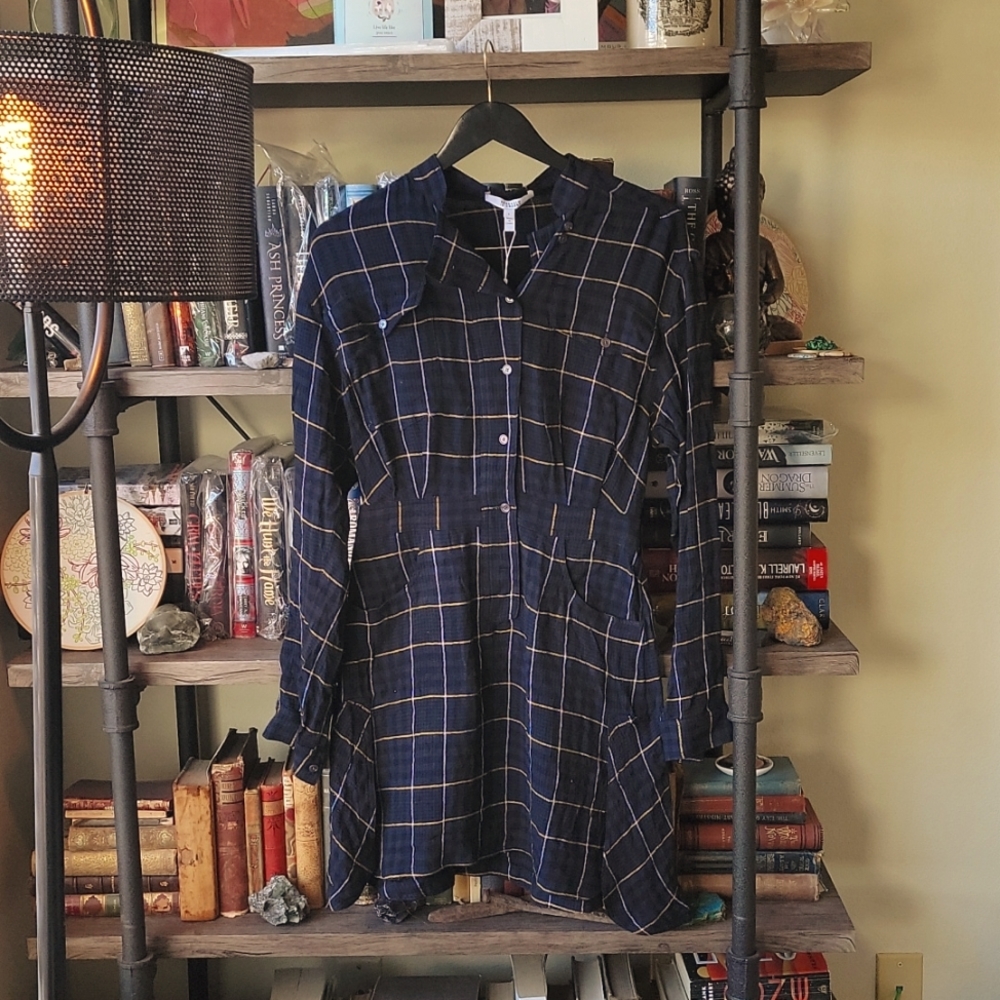 Plaid shirt dress